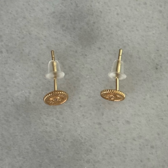 Gold Evil Eye Crystal Coin Huggie Earrings 

Brand New - Picture 6 of 6